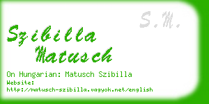 szibilla matusch business card